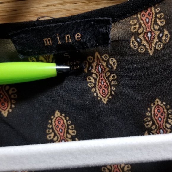 Mine‎ Women's Top Blouse Small Round neck Multi color - Picture 6 of 10